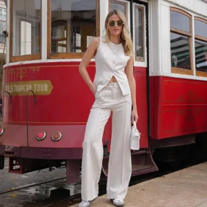 Beige Basic-Pantalon<Olivia & Kate Best