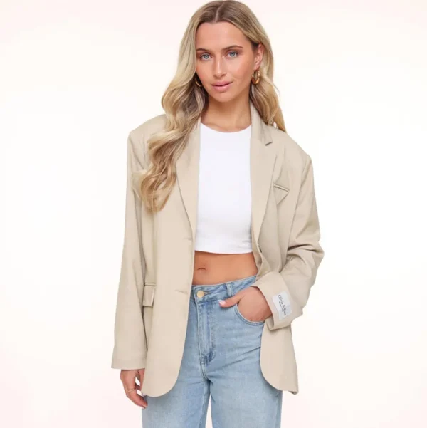 Beige Studio-Blazer<Olivia & Kate Cheap