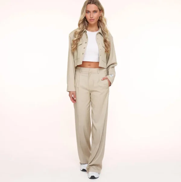Beige Studio-Pantalon<Olivia & Kate Sale