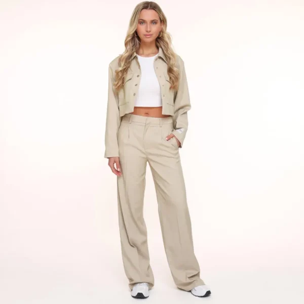Beige Studio-Pantalon<Olivia & Kate Sale