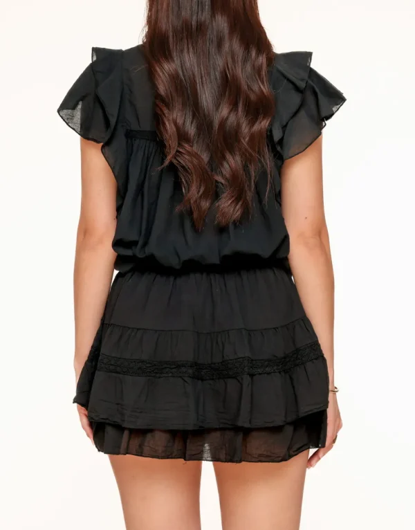 Black Details Ruffle-Skort<Olivia & Kate Hot