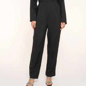 Black Glitter Stones Long Sleeves-Jumpsuit<Olivia & Kate Shop