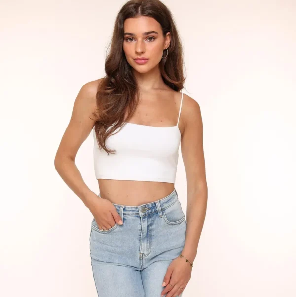 White Basic Bandeau-Top<Olivia & Kate Sale