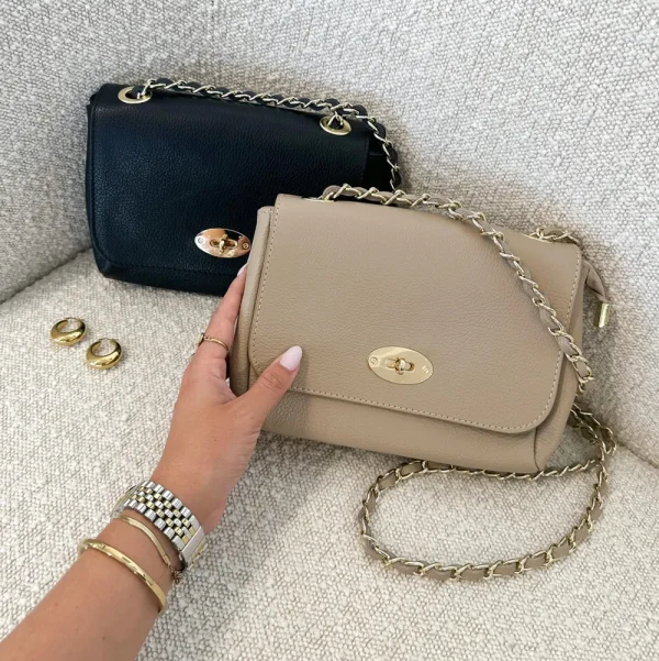 Zwarte Leren Crossbody-Tas<Olivia & Kate Cheap