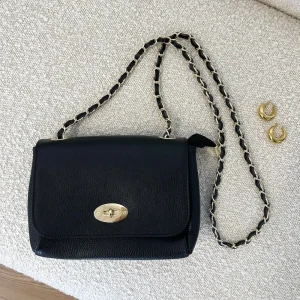 Zwarte Leren Crossbody-Tas<Olivia & Kate Cheap