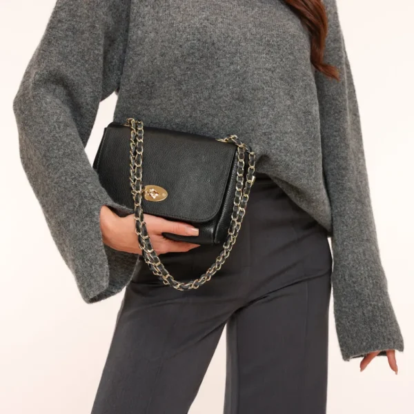 Zwarte Leren Crossbody-Tas<Olivia & Kate Cheap